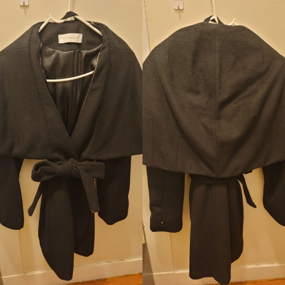 Belted wrap coat